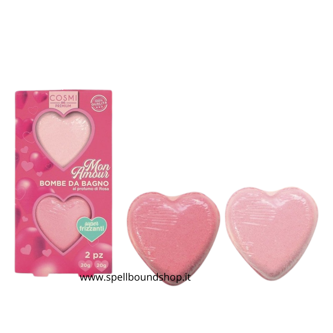 Bombe Bagno Profumo di Rosa a forma di Cuore