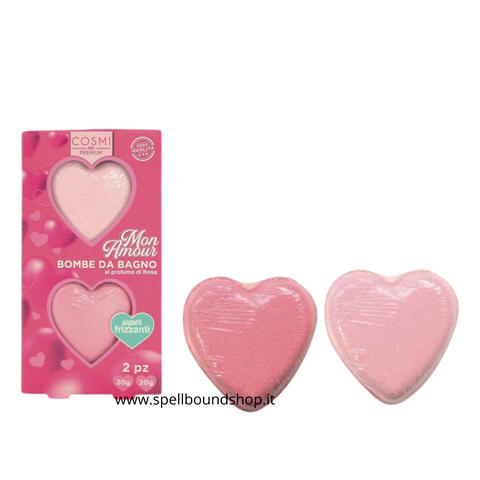 Bombe Bagno Profumo di Rosa a forma di Cuore