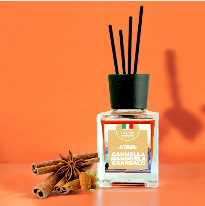 Diffusore ambienti al profumo di Cannella, Mandorla e Sandalo