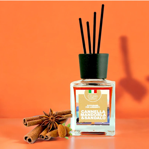 Diffusore ambienti al profumo di Cannella, Mandorla e Sandalo