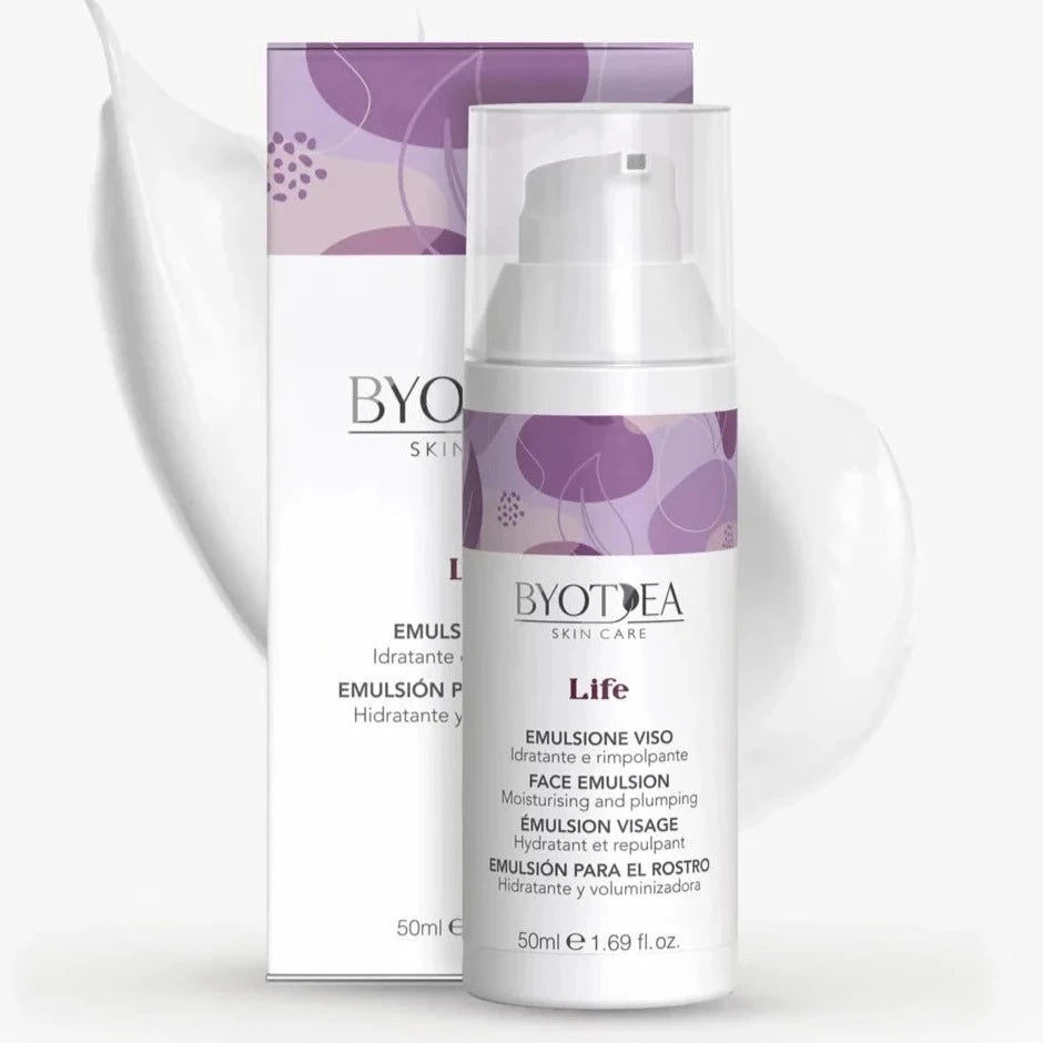 Emulsione Viso Idratante Rimpolpante Linea Life Byotea Vegan