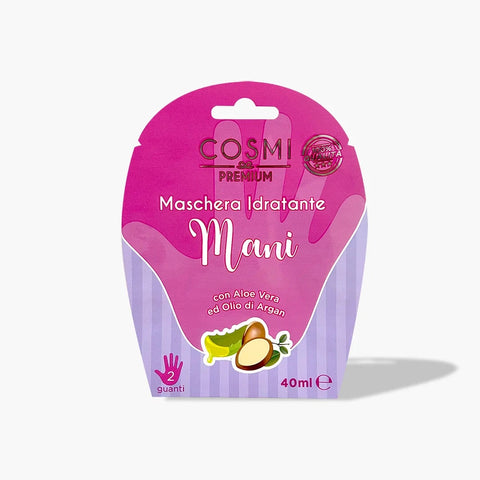 Maschera Mani Idratante Olio di Argan e Aloe Vera con Guanto