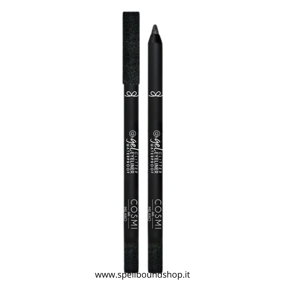 Matita Occhi Eyeliner Gel Waterproof Nera Glitterata 106