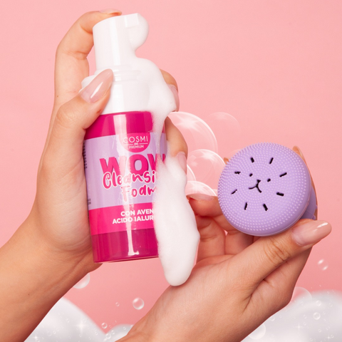 Mousse Detergente Viso con Spazzola Esfoliante