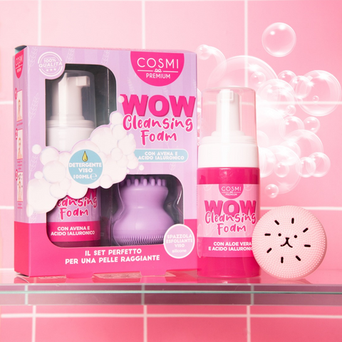 Mousse Detergente Viso con Spazzola Esfoliante