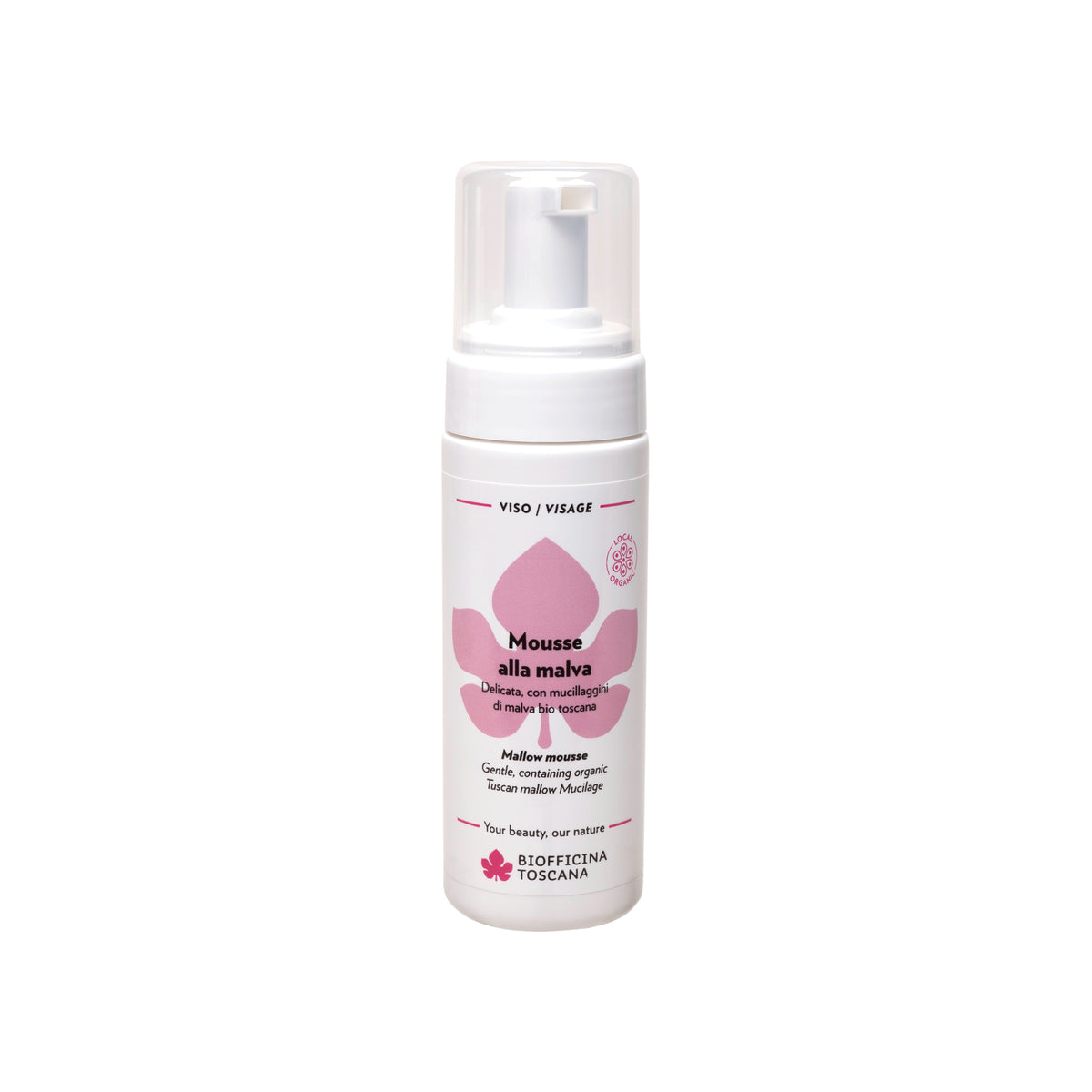 Mousse detergente viso alla malva 