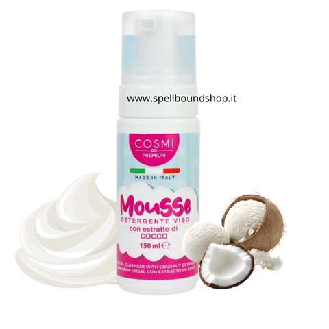 Mousse detergente viso con estratto di cocco