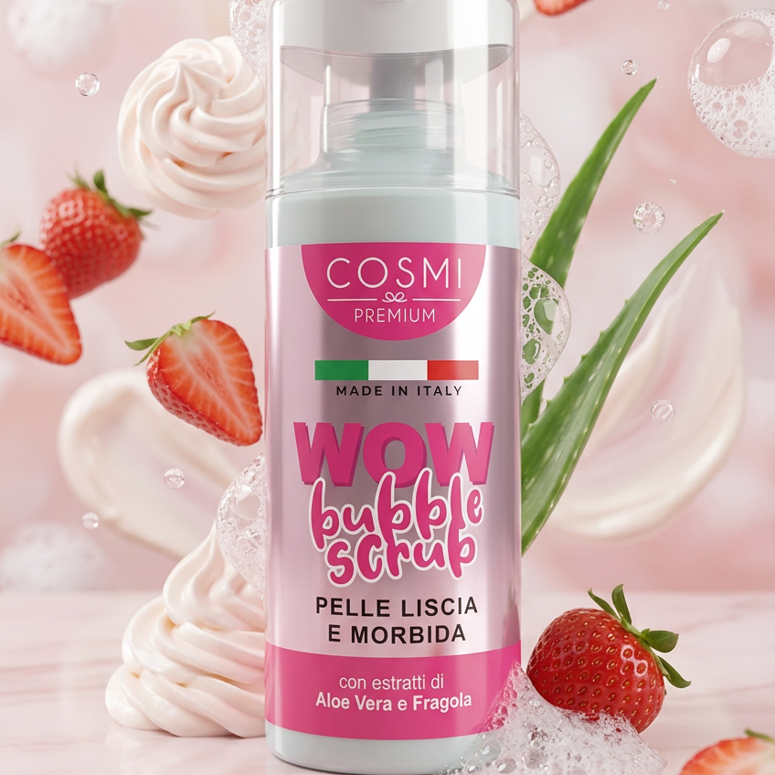 Scrub Corpo alla fragola esfoliante e Detergente