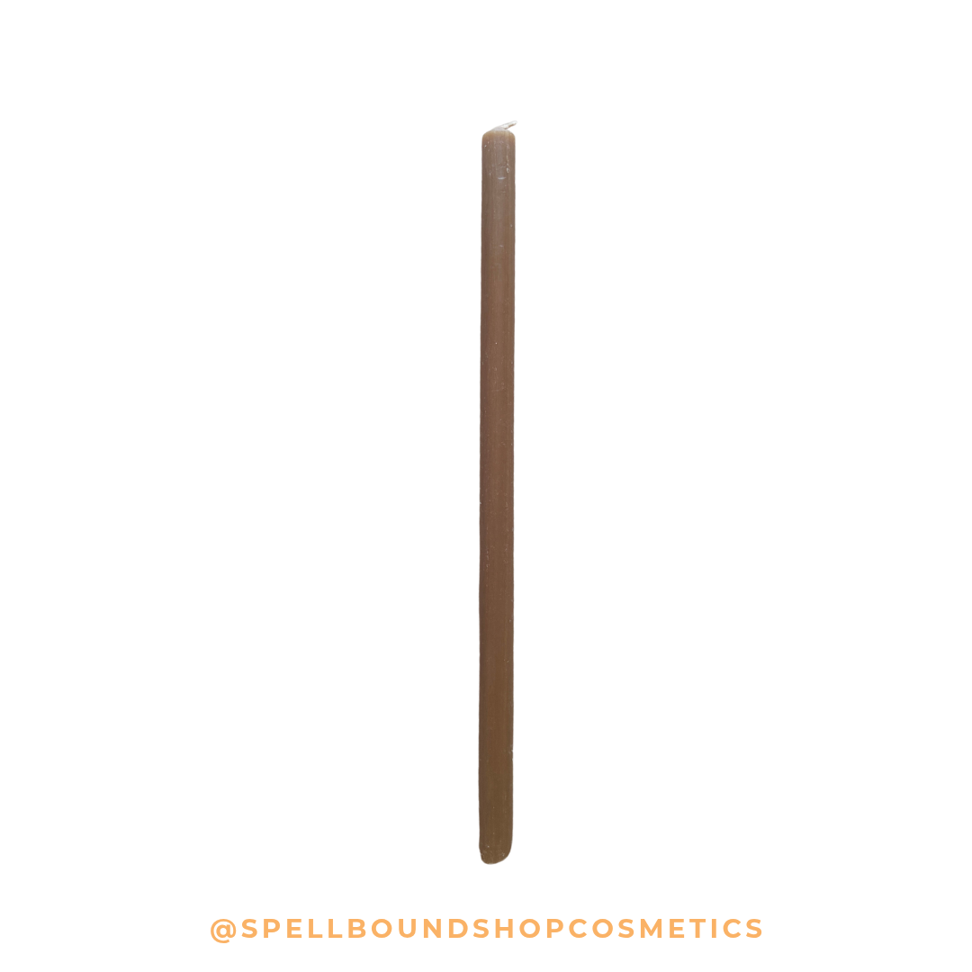 candela in cera d'api bio marrone scuro, nero naturale