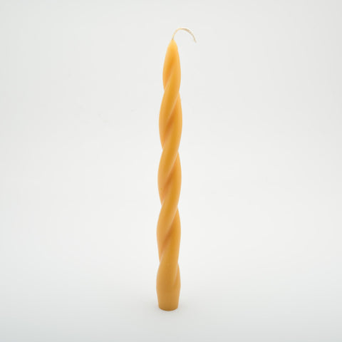 candela in cera d'api di 30 cm intrecciata