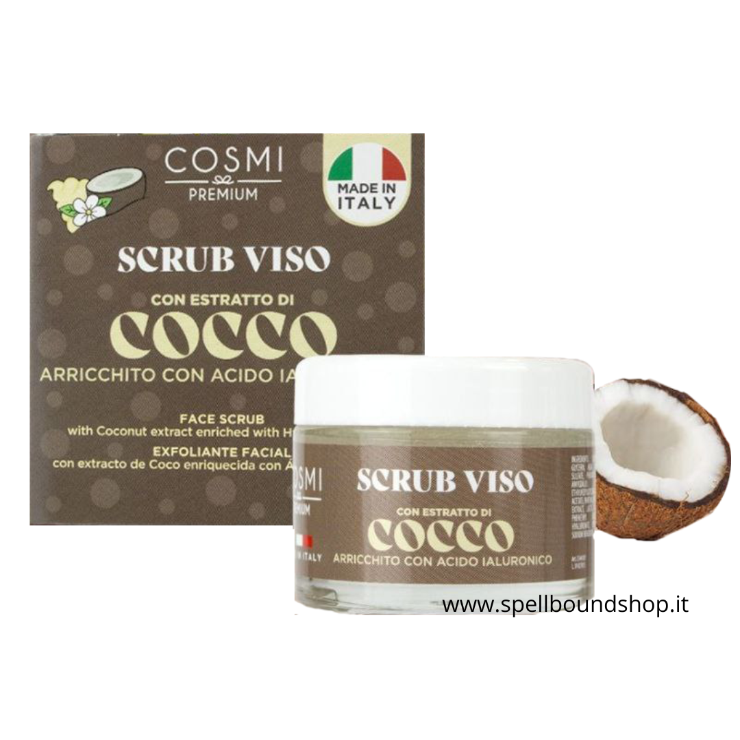 Scrub Viso con estratto di Cocco e Acido Ialuronico
