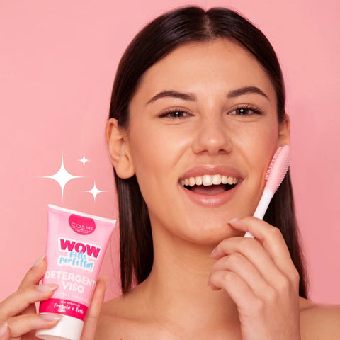 Kit Maschera viso Idratante con spatola e Detergente Fragola